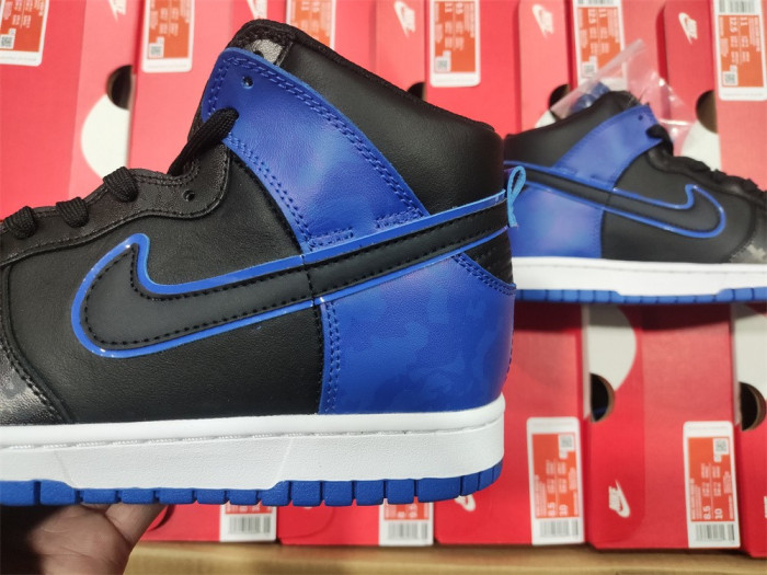 nike dunk high se camo black royal dd3359-001
