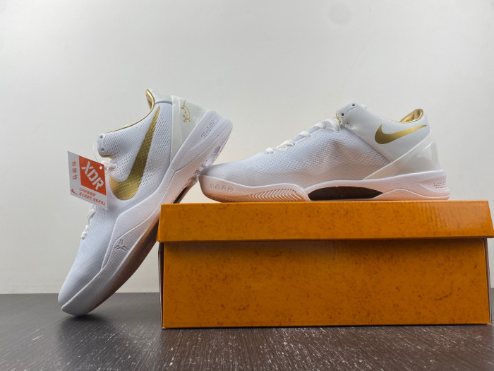 nike kobe 8 protro “white/metallic gold” nk0409