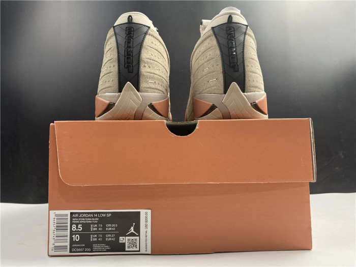clot air jordan 14 low sepia stone dc9857-200