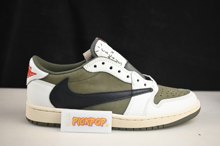 travis scott x air jordan 1 low og “medium olive” dm7866-200