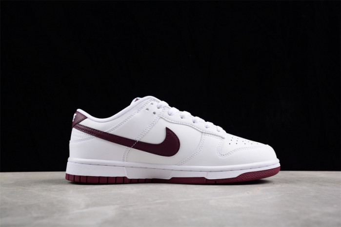 nike dunk low retro white night maroon dv0831-102