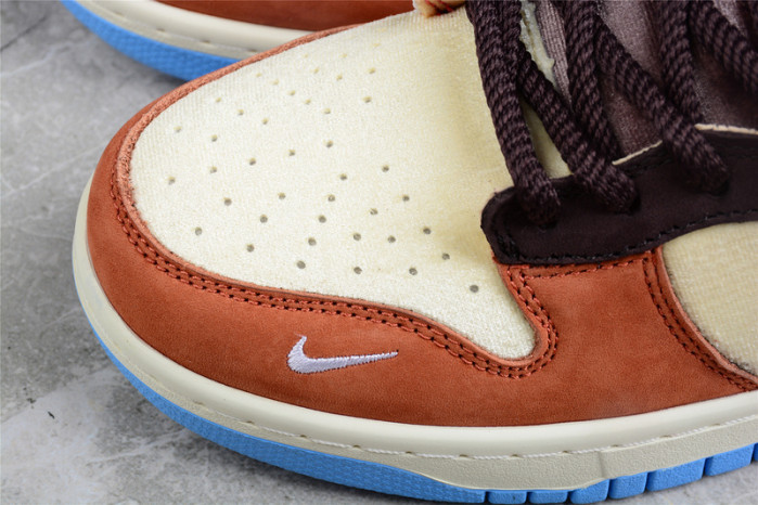 nike dunk mid social status free lunch chocolate milk dj1173-700
