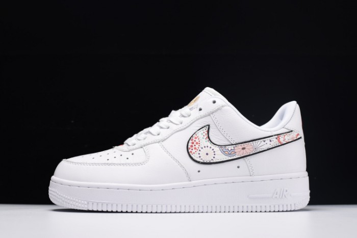 nike air force 1 ''07 lny qs casual shoes lunar new year white ao9381-100