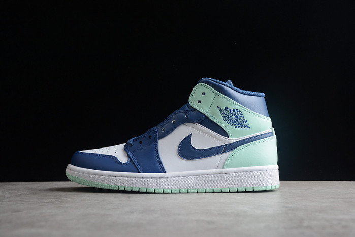 air jordan 1 mid blue mint 554724-413
