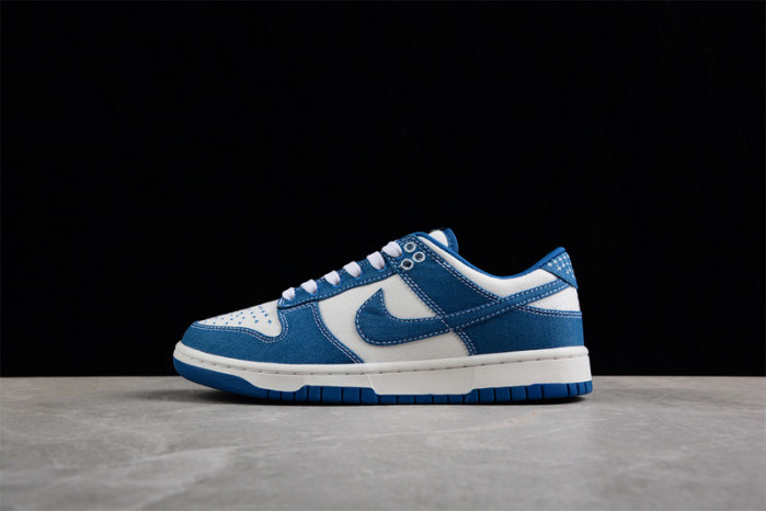 nike dunk low industrial blue sashiko dv0834-101