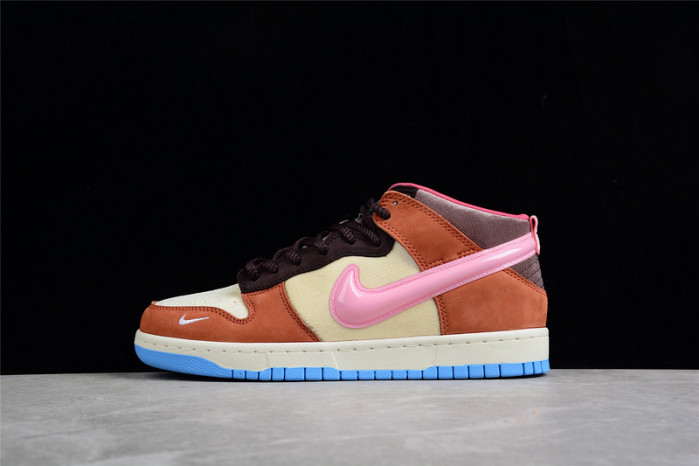 nike dunk mid social status free lunch chocolate milk dj1173-700