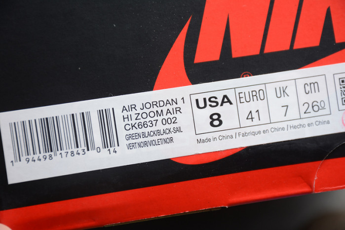 air jordan 1 high zoom “rage green” ck6637- 002