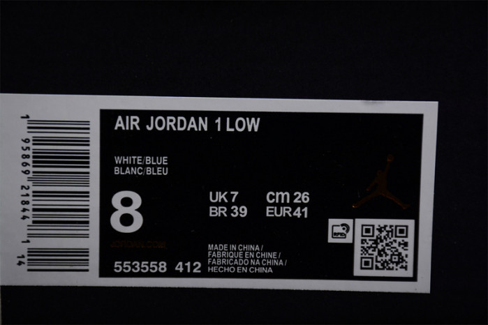 air jordan 1 low “true blue” 553558-412