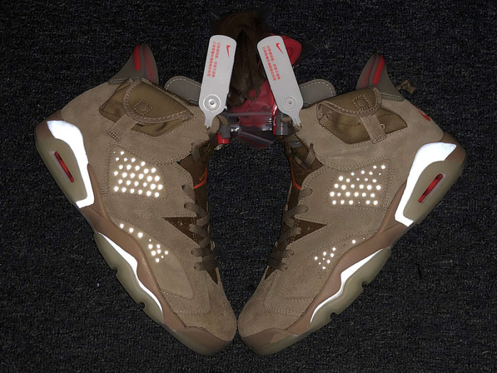 travis scott x air jordan 6 “british khaki ” dh0690-200
