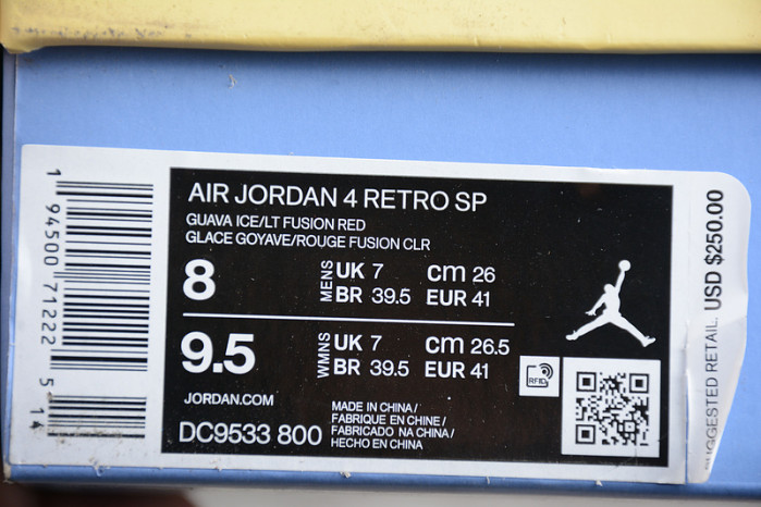 union x air jordan 4 guava ice dc9533-800