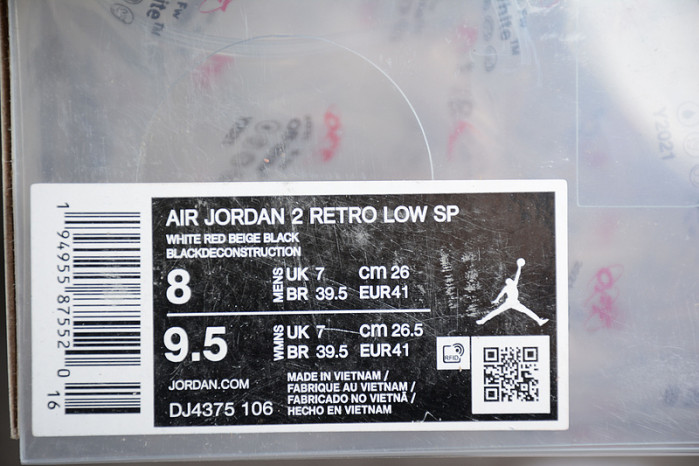 air jordan 2 low sp white red dj4375-106