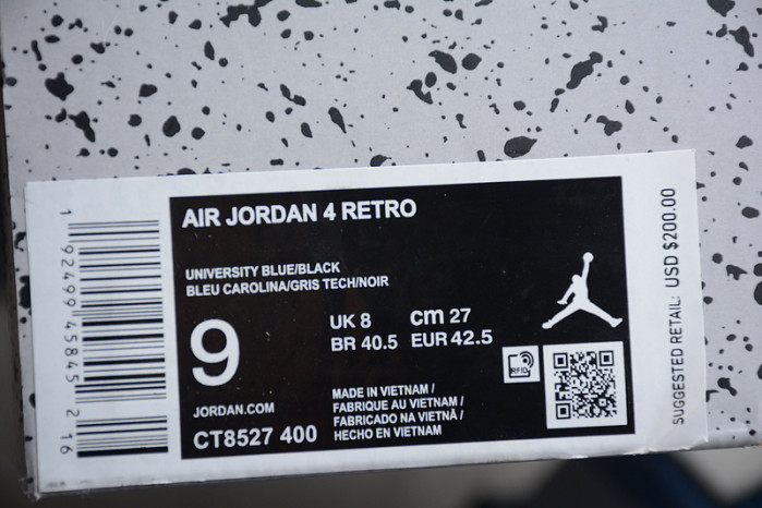 air jordan 4 university blue ct8527-400