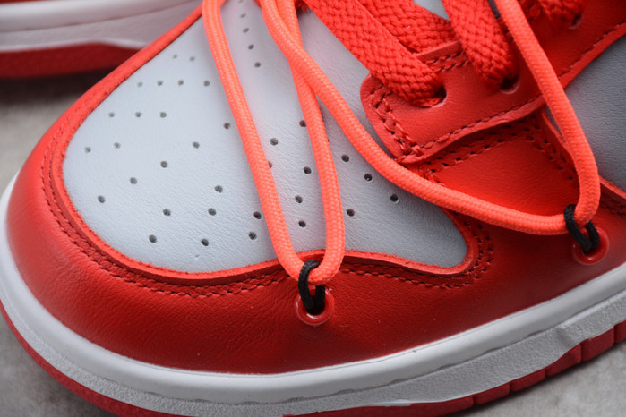 off-w x nike dunk low university red ct0856-600