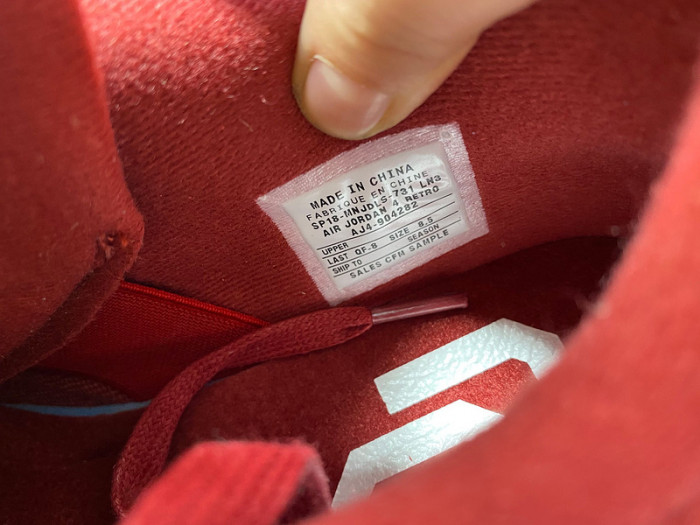 air jordan 4 retro pe red aj4-1032076