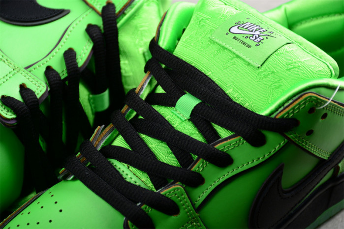 the powerpuff girls x nike sb dunk low “buttercup” fz8319-300