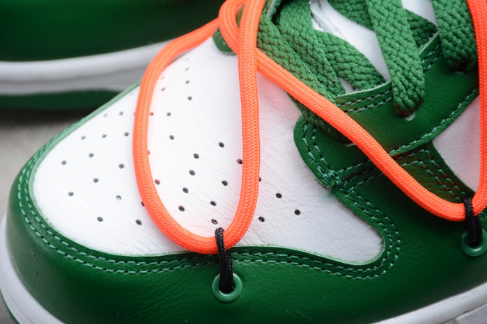 off-w x nike dunk low pine green ct0856-100