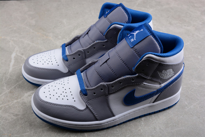 jordan 1 mid true blue cement (gs) dq8423-014