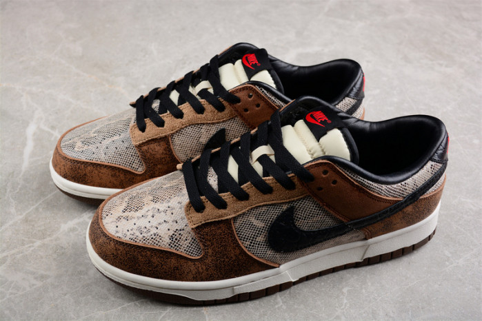 nike dunk low premium co.jp brown snakeskin fj5434-120