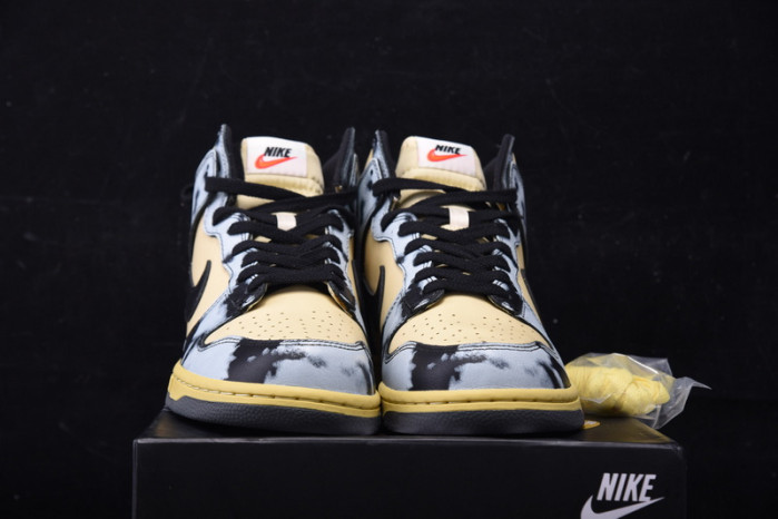 nike dunk high 1985 black acid wash
