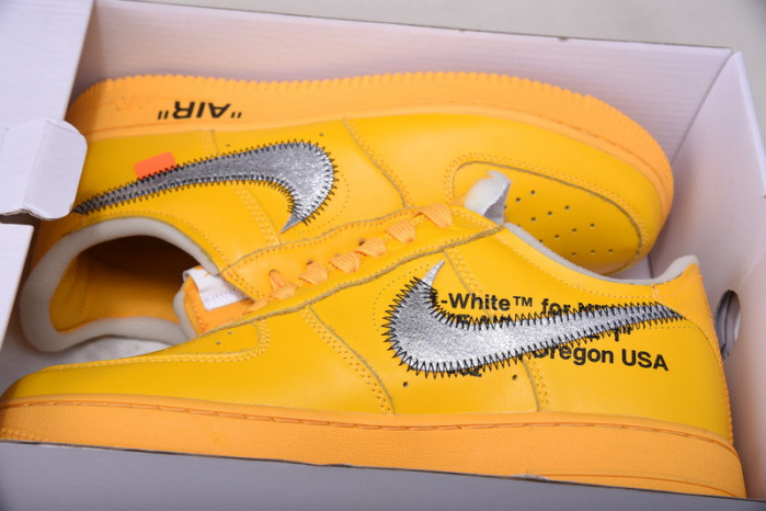 nike air force 1 low university gold metallic silver dd1876-700