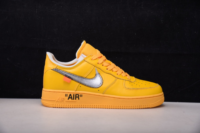 nike air force 1 low university gold metallic silver dd1876-700