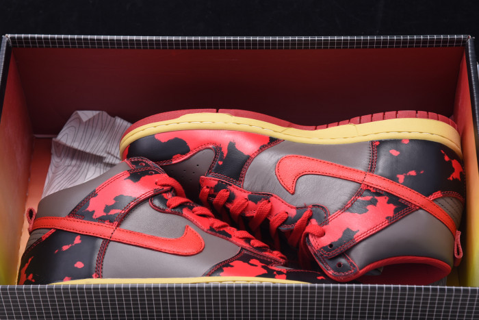 nike dunk high 1985 red acid wash