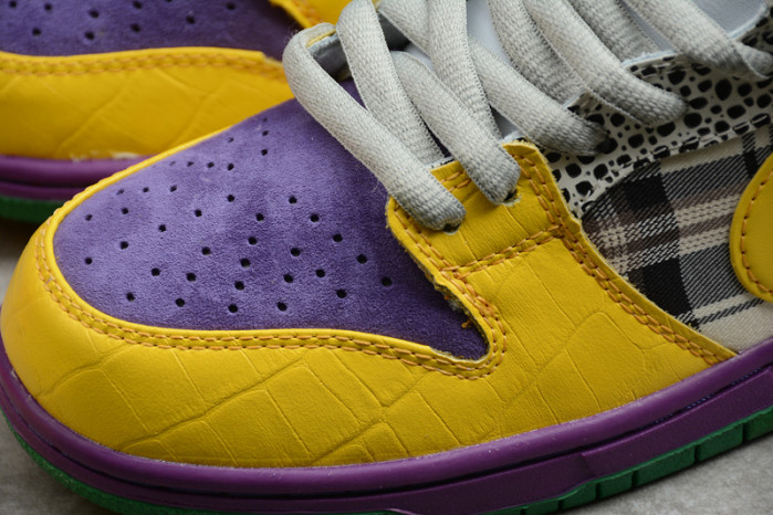 2020 nike sb dunk low pro purple/yellow 318403-137