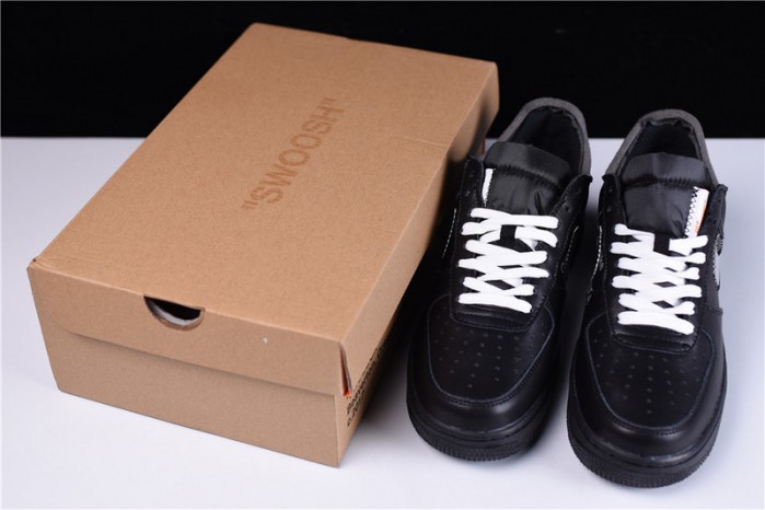 ow x nike air force 1 07 low black av5210-001