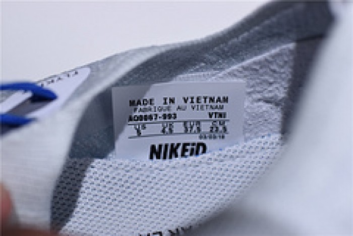 nike epic react flyknit white blue aq0067-993