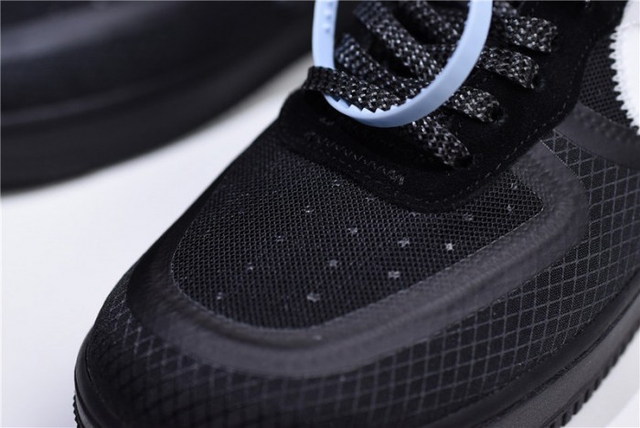 ow nike air force 1 low black ao4606-001