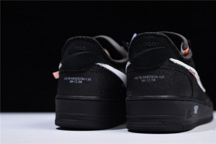 ow nike air force 1 low black ao4606-001