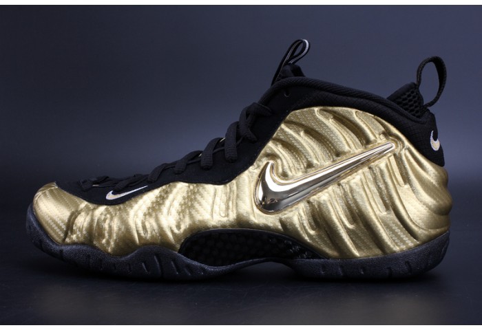 Air Foamposite Pro “Metallic Gold” Black mens 624041-701