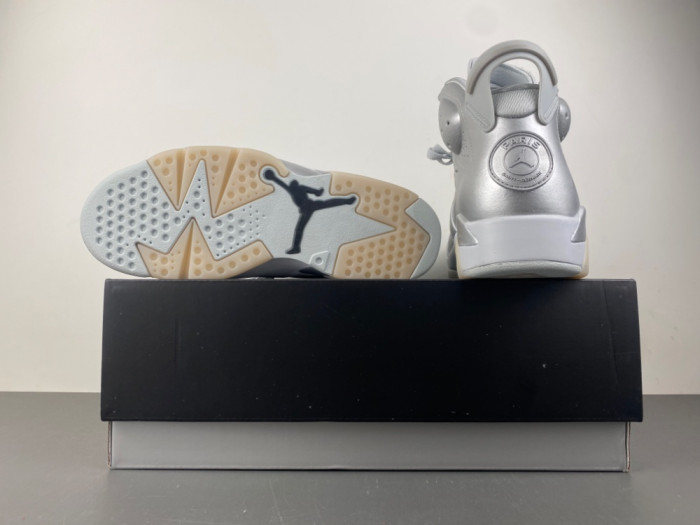 Air Jordan 6 Retro PSG Paris Saint-Germain Silver IQ5135-001