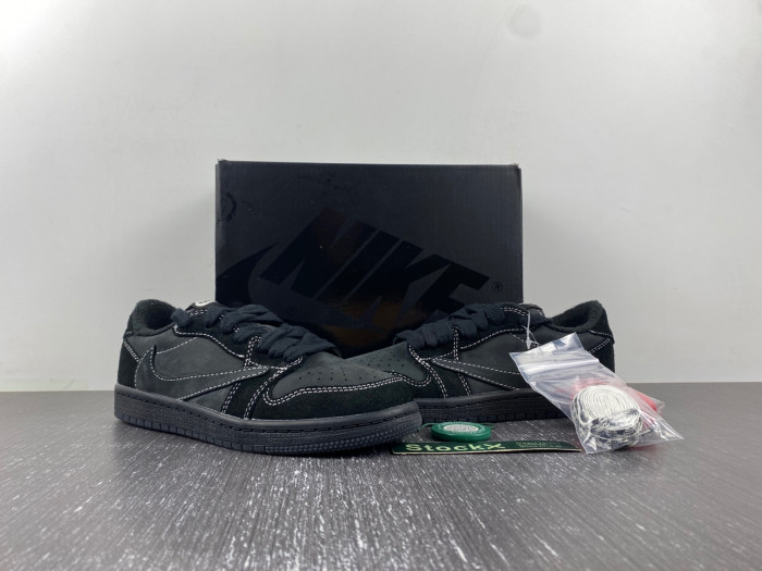 TRAVIS SCOTT X AIR JORDAN 1 LOW “Black Phantom” KIDS DO5442-001