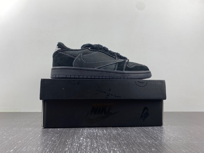 TRAVIS SCOTT X AIR JORDAN 1 LOW “Black Phantom” KIDS DO5442-001